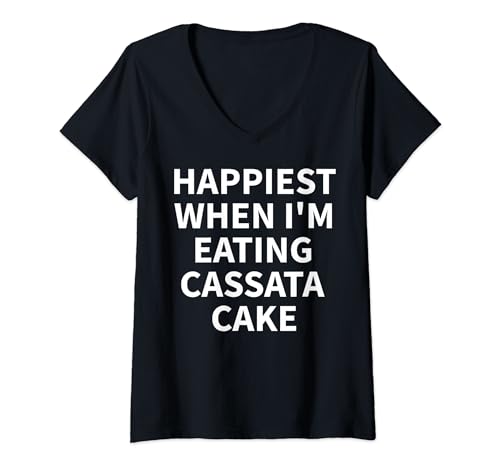Mujer Cassata Cake Apparel - Divertido diseño de los mejores amantes de los pasteles Camiseta Cuello V