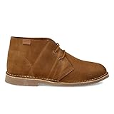  PAYMA - Botín Safari de Piel para Hombre y Mujer. Hecho en ESPAÑA. Botas Pisamierdas Chukka de Cuero Serraje Sport y Vestir. Cierre Cordones. Suela de Goma Crepe. Color: Camel, Talla: EU 44