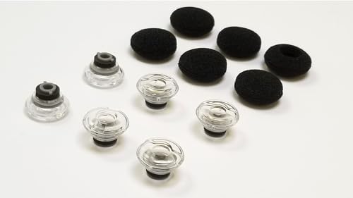 6 pcs Gel Auricular Medianos Clear Compatible PLT Voyager miniatura 1