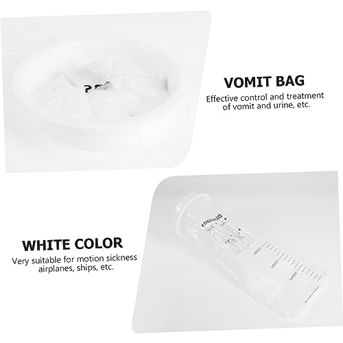 LALAFINA 45 Peças Sacos De Doente Viagem Necessidade Branco Descartável