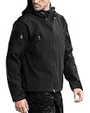 VIOPY Chaqueta táctica para Hombre Chaqueta Ligera de Felpa Softshell con Bolsillos, Impermeable, Senderismo al Aire Libre...