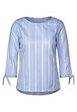 Stripe Hype! Eine locker fallende Streifenbluse darf in keinem Kleiderschrank fehlen. Die Damenbluse von CECIL besticht zudem mit einem femininen Knotendetail an den Ärmeln. Ein angenehmer Rundhalsausschnitt rundet den Look stilsicher ab. Maße bei EU-Größe M ca.: Länge 67 cm, Brust 60 cm, Saumweite 58 cm