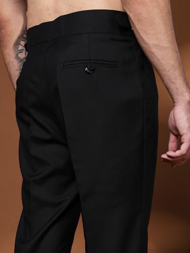 Image of Gurkha Pants for Men | Trouser for Men | Formal Pant | Single Buckle | Bell Bottom Trouser High Waist Pleated Casual Trousers | Flared Bottom Leg Pants for Office Smart Casual Travel Party