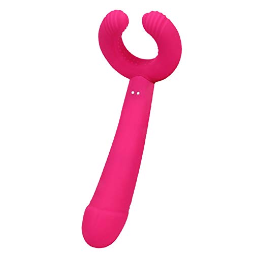 Sextoy Vibrador 2 en 1 Recargable, Silicona, 8 Modos de Vibración