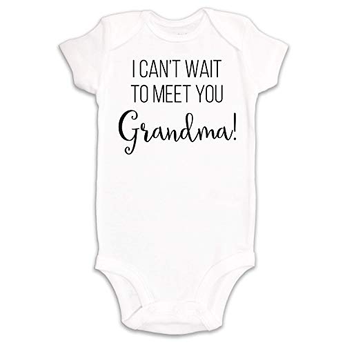 I Can't Wait to Meet You Grandma! Onesie/Bodysuit Baby Romper (Newborn)