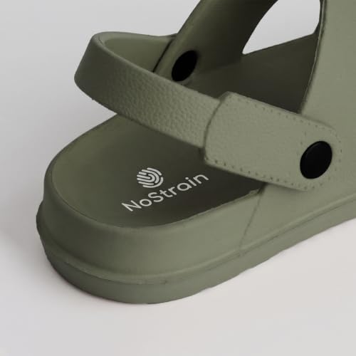 Image of NoStrain Men's Waterproof Sandals with Back Strap | Casual Floater Sandals for Man | Soft, Lightweight Slip On Slippers for Men | Comfortable Daily Wear