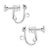 Beadaholique Screw Back Non-Pierced Earring Findings, Silver Plated