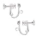 Beadaholique Screw Back Non-Pierced Earring Findings, Silver Plated