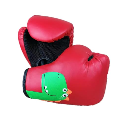 Sohodoo Unisex Children's Combat Sports Gloves - Leather Muay Thai/Boxing Starter Kit(Red)