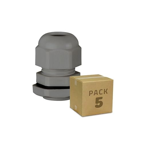 Lot de 5x Presse étoupe M32 pour câbles diamètre 16mm à 21mm - Filetage ISO - Étanche IP68