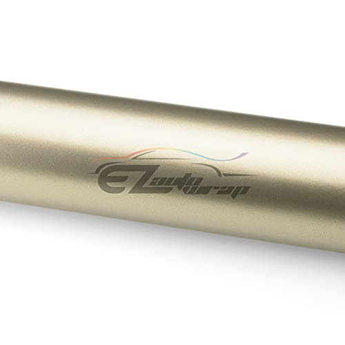 4"X8" (10Cmx20Cm) Sample Champagne Gold Matte Metallic Satin Pearl Vinyl Wrap Sticker Sheet Film Car Auto Vehicle Diy Decal Bubble Free Air Release Self Adhesive Peel And Stick #TOP25