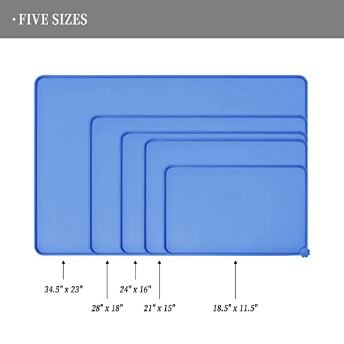 image for Reopet Waterproof Pet Feeding Mat with High Raised Edges, Heavier and 