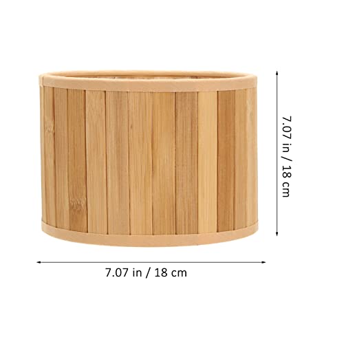 Image of Zerodeko Elegant Vintage Style Bamboo Lampshade Rattan Lamp Shade Cover for Desk Lamp