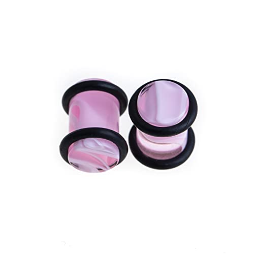 Memsion Ear Stretching Kit 50 Pieces 14Gauges-00Gauges Earrings Piercing Kit Marble Gauges For Ear #TOP4