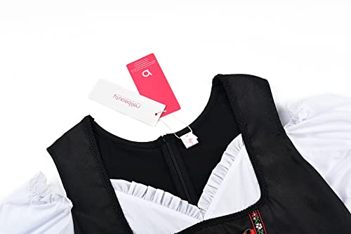 ReliBeauty Dirndl Dresses Women Traditional Oktoberfest Costume 2 Piece Red,M
