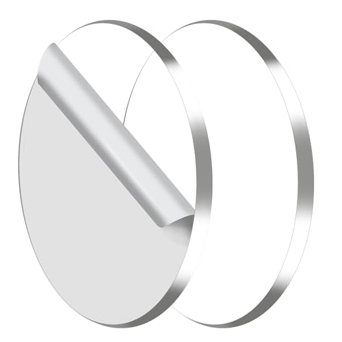 Image of 8 Inch Clear Acrylic Cake Discs,Round Cake Plates 2 Pack | 5mm Thick Clear Base Stands Decorative Displays
