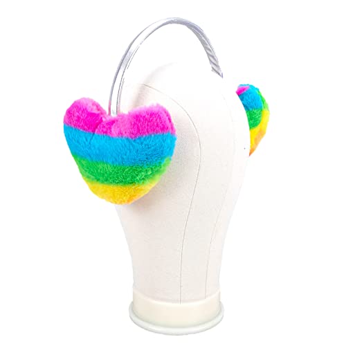 Chuangli Kids Rainbow Winter Earmuffs Warm Plush Ear Warmers For Women Girls Boys Winter Outdoor Ear Covers Comfy Earwarmers #TOP6