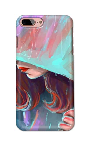 Image of PRINTFIDAA Pretty Woman Under The Umbrella Painting Printed Designer Hard Case for iPhone 7 Plus (5.5 inch) / iPhone 8 Plus (5.5 inch), A1784, A1661, A1785 Back Cover -(e) RPM1007