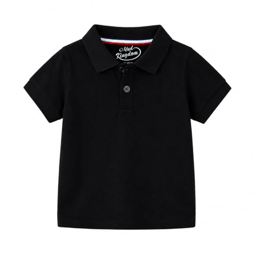 Image of Mud Kingdom Boys Polo Shirt Short Sleeve School Uniform Pique Polo Summer