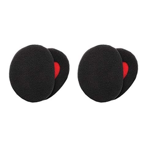 Sprigs Earbags Ear Muffs Cold Weather Ear Warmers For Winter, 2 Layers of Fleece With Thinsulate 2 Pack (Black/Black, Large) Cover