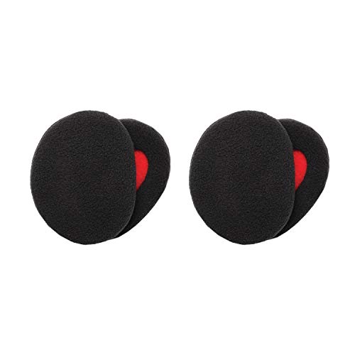 Sprigs Earbags Ear Muffs Cold Weather Ear Warmers For Winter, 2 Layers of Fleece With Thinsulate 2 Pack (Black/Black, Small)