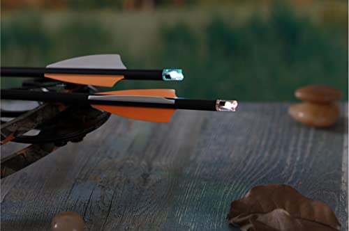 Deepower Crossbow Lighted Nock With On/Off Switch 4 Pack With .285”/.297”/.300”/.305” Bushings Led Nock Universal Fit For Bolts (Strobe) #TOP1