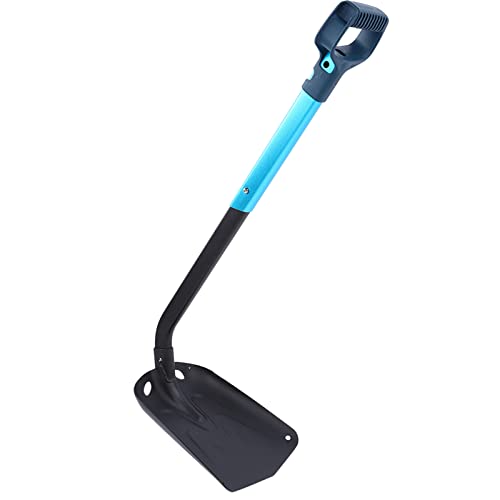 Drfeify Aluminum Snow Shovel for Car, Portable Multifunction Long Handle Folding Snow Mud Shovel for Vehicle, Snowmobiles, Camping, Skiing, Backcountry