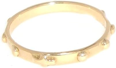 Rosary Ring in 18k White or Yellow Gold