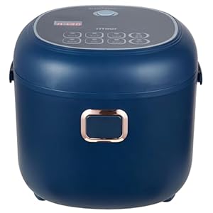 12V/24V Mini Rice Cooker, 2L Portable Travel Rice Cooker For Car/Truck, Small Rice Cooker with Steam Tray, Cooking Heating and Keeping Warm Function(Blue)
