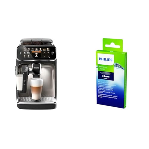 Philips Series 5400 Kaffeevollautomat – LatteGo Milchsystem & ilchkreislauf Reiniger, für Philips, Saeco und andere Kaffeevollautomaten, 6 Beutel je 2 g