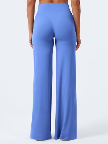 Image of YEOREO Ease Workout Leggings Womens Straight Leggings Eddiy Gym Yoga Pants | 29 inch /31.5 inch /33 inch /35 inch,No Front Seam,High Waist,Buttery,Booty Lifting,Wide Leg
