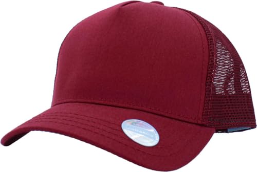 Image of KBETHOS Classic 5 Panel Cotton Twill Mesh Trucker Cap with Adjustable Snapback