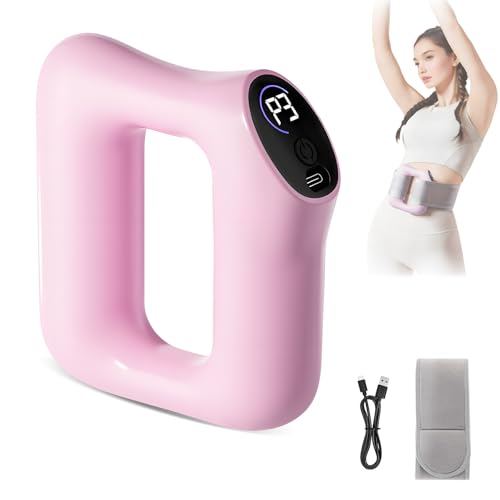 Multifunctional Full-Body Fascia Ring, Deep Tissue Vibration, Ergonomic Electric Fascial Massager, Adjustable 3 Modes / 5 Levels, Fascia Blaster for Muscle Recovery & Relaxation (Pink)