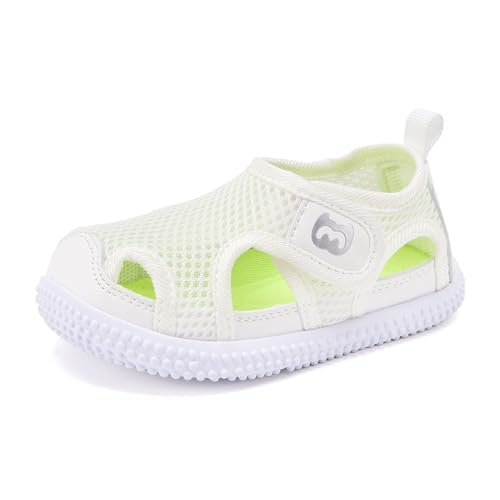 Baby Walking Shoes Boy Girl First Walker Sneakers Non-Slip 6 9 12 18 24 Months White Size 12-18 Months Infant