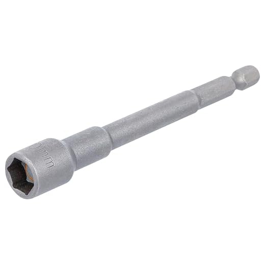 BGS 2766 | Steckschlüssel-Einsatz Sechskant, extra lang | für Bohrmaschinen | Antrieb Außensechskant 6,3 mm (1/4") | SW 10 mm