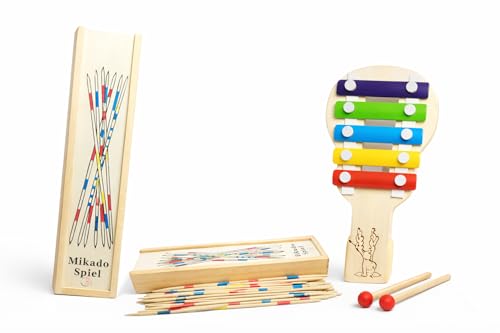 Image of Mikado - Wooden 31 Pickup Stick - Family Indoor & Outdoor Game - Hand Made Toy for Kids - Pack of One Pcs (Combo-6)