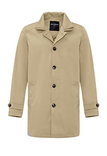 Redbridge Herren Mantel Trenchcoat Jacke Übergangsjacke Beige L