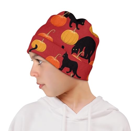 Girls Cute Butterfly Floral Beanie Hat Soft Warm Knitted Slouchy Fall Winter Beanies for Kids4