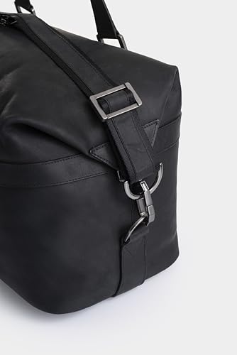 VELEZ Black Top Grain Leather Duffle Bag For Men and Women Handmade Large Carry On Travel Bags Vintage4