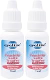Eyelike Augentropfen mit Hyaluron - ideal für Kontaktlinsen - spendet langanhaltend Feuchtigkeit und verbessert Seh- und - 15 ml (Packung mit 2)