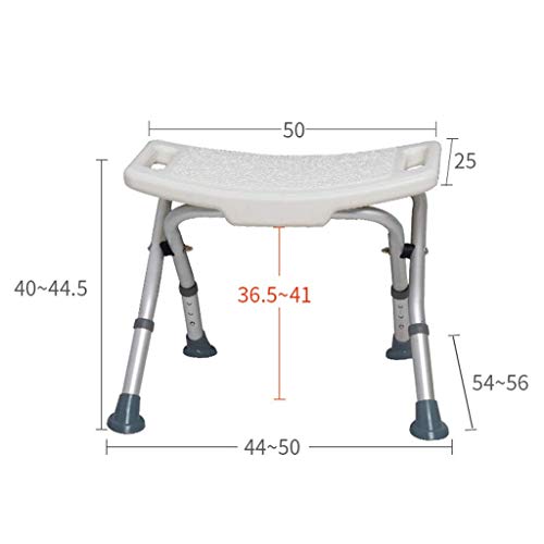 Tabouret médical portable de douche avec hauteur réglable pour senior - 3