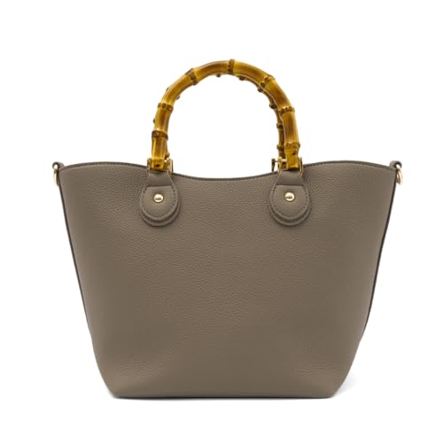 [VITAFELICE] ヴィータフェリーチェ バンブーハンドル2wayハンドバッグ レディース sib-20097p (グレーベージュ)のサムネイル