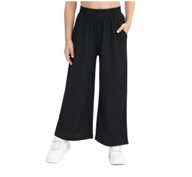 Women's Black Wide Leg Palazzo Pants-picture-41