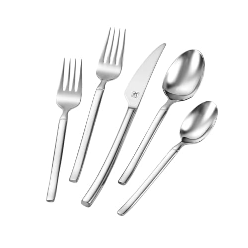 ZWILLING J.A. Henckels J.A. Henckels 22770-345 Premier Series Opus 45-Piece Stainless Steel Flatware Set, Service for 8, Silver, 45 Piece