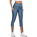 CHENYM Damen Sport Leggins Shorts Hohe Taille Tights 3/4 Yogahose Blickdichte Kurz Laufhos Lang Figurformende Hose Shaping Tights Capri Hohe Taille FüR Yoga Fitness Hosen Jogginghose Mit Taschen