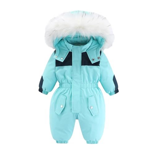 Barboteuse jumpsuit bébé garçon chaude en coton épais style combi ski 3-18 mois