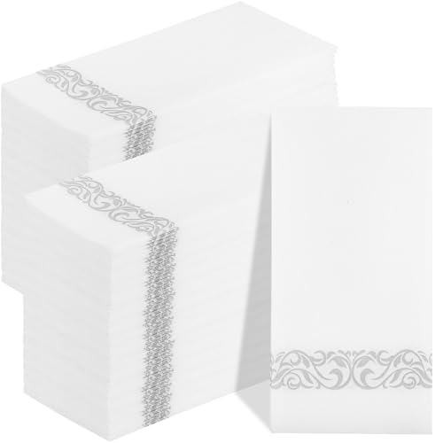 Dayammi Np01 Silberne Servietten Weiß 200 Stück