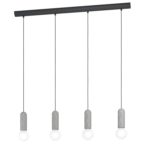 Lámpara colgante de 4 luces Eglo Giaconecchia de acero y terrazo antracita