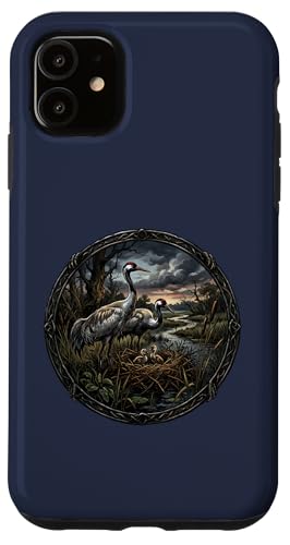 Sweet Crane �o�[�h�E�H�b�`���[ �K���ƒm�b�̒� �X�}�z�P�[�X iPhone 11 �p