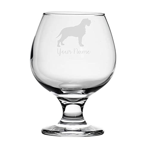 Personalised Wirehaired Pointing Griffon Engraved Brandy Snifter Glass, Dog Gift for Women, Gift for Men
